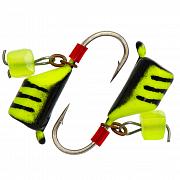 Фото безмотылка столбик с сыр.куб. d 3,0 мм, вес 0,75 гр, лимон с полосками черный/10 шт/